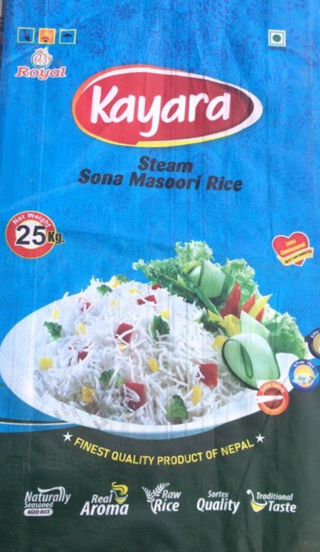 Kayara Steam Sona Masoori Rice bag